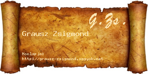 Grausz Zsigmond névjegykártya
